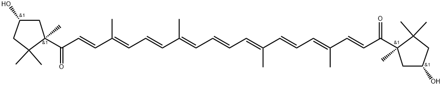 (3S,3'S,5R,5'R)-3,3'-dihydroxy-.kappa.,.kappa.-carotene-6,6'-dione Structure