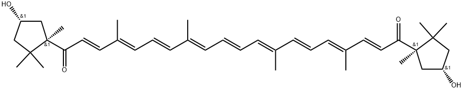 (3S,3'S,5R,5'R)-3,3'-dihydroxy-.kappa.,.kappa.-carotene-6,6'-dione 구조식 이미지