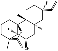 (1S)-1,3,4,4b,5,6,7,8,8aα,9,10,10aα-Dodecahydro-10β-hydroxy-1,4bβ,7-trimethyl-7β-vinyl-2H-4aβ,1β-(epoxymethano)phenanthren-12-one Structure