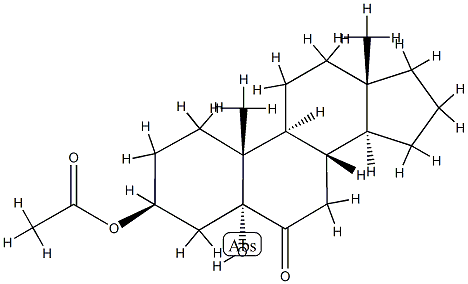 6-Oxoandrostane-3β,5α-diol 3-acetate 구조식 이미지