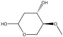 L-threo-Pentopyranose, 2-deoxy-4-O-methyl- (9CI) Structure