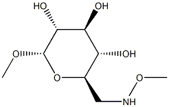 alpha-D-Glucopyranoside, methyl 6-deoxy-6-(methoxyamino)- (9CI) Structure