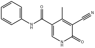 3-Pyridinecarboxamide,5-cyano-1,6-dihydro-4-methyl-6-oxo-N-phenyl-(9CI) 구조식 이미지