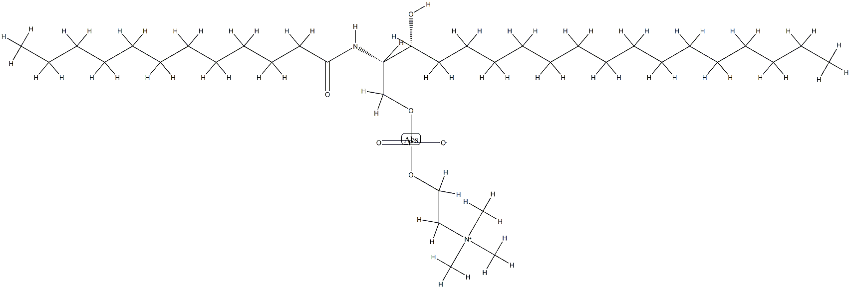 N-라우로일-D-에리트로-스핑가닐포스포릴콜린 구조식 이미지