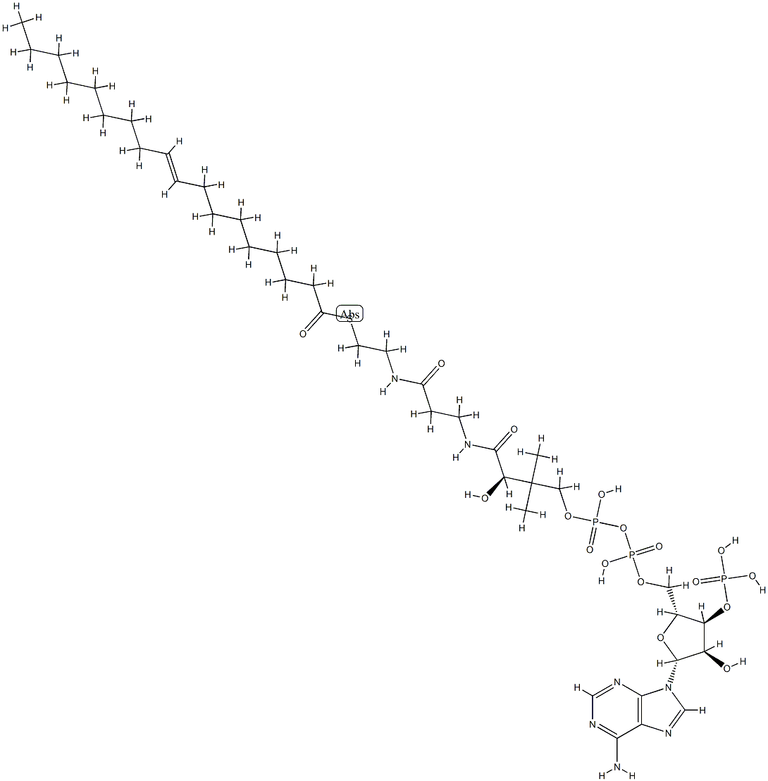 ELAIDOYL COENZYME A (C18:1) FREE*ACID AP PROX. 90 Structure