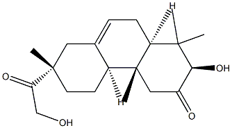 13α-Glycoloyl-3β-hydroxy-13-methylpodocarpa-7-ene-2-one 구조식 이미지