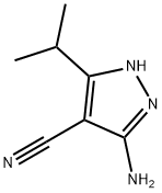 1H-Pyrazole-4-carbonitrile,3-amino-5-(1-methylethyl)-(9CI) 구조식 이미지