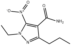 1H-Pyrazole-4-carboxamide,1-ethyl-5-nitro-3-propyl-(9CI) Structure