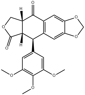 (5R)-5,8,8aβ,9-Tetrahydro-5β-(3,4,5-trimethoxyphenyl)furo[3',4':6,7]naphtho[2,3-d]-1,3-dioxole-6(5aβH),9-dione 구조식 이미지
