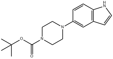 1-N-Boc-4-(5-indolyl)piperazine 구조식 이미지