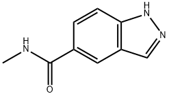 1H-인다졸-5-카르복사미드,N-메틸-(9CI) 구조식 이미지