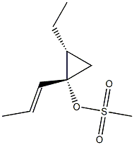 시클로프로판올,2-에틸-1-(1E)-1-프로페닐-,메탄설포네이트,(1R,2S)-rel-(9CI) 구조식 이미지