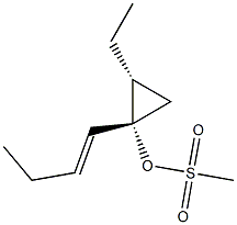Cyclopropanol, 1-(1E)-1-butenyl-2-ethyl-, methanesulfonate, (1R,2S)-rel- (9CI) Structure