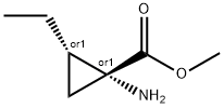 시클로프로판카르복실산,1-아미노-2-에틸-,메틸에스테르,(1R,2S)-rel-(9CI) 구조식 이미지
