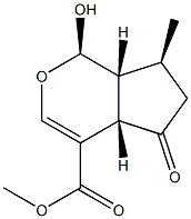 (1R)-1,4aα,5,6,7,7aα-Hexahydro-1-hydroxy-7α-methyl-5-oxocyclopenta[c]pyran-4-carboxylic acid methyl ester 구조식 이미지