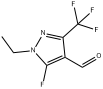 1H-Pyrazole-4-carboxaldehyde,1-ethyl-5-fluoro-3-(trifluoromethyl)-(9CI) 구조식 이미지