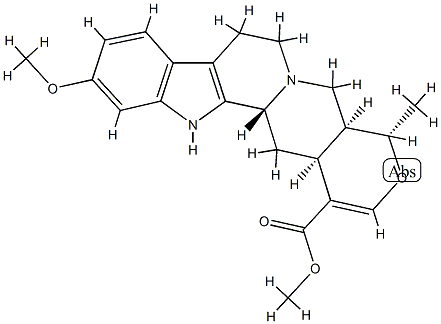 (3β,20α)-16,17-Didehydro-11-methoxy-19α-methyl-18-oxayohimban-16-carboxylic acid methyl ester 구조식 이미지