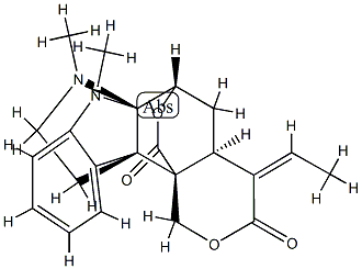 (4aS,4E)-4-Ethylidene-4,4a,5,6-tetrahydro-7,16-dimethyl-1H,3H,7H-6α,11cα-(epoxymethano)-6aα,11bα-(iminoethano)pyrano[4,3-c]carbazole-3,12-dione Structure