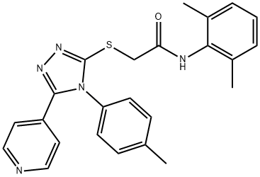 N-(2,6-dimethylphenyl)-2-{[4-(4-methylphenyl)-5-pyridin-4-yl-4H-1,2,4-triazol-3-yl]sulfanyl}acetamide 구조식 이미지