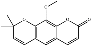10-Methoxy-8,8-dimethyl-2H,8H-benzo[1,2-b:5,4-b']dipyran-2-one Structure