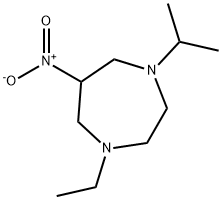 1H-1,4-Diazepine,1-ethylhexahydro-4-(1-methylethyl)-6-nitro-(9CI) Structure