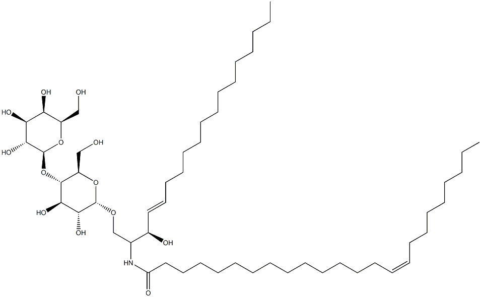 D-lactosyl-1-1'-N-nervonoyl-D-erythro-sphingosine Structure