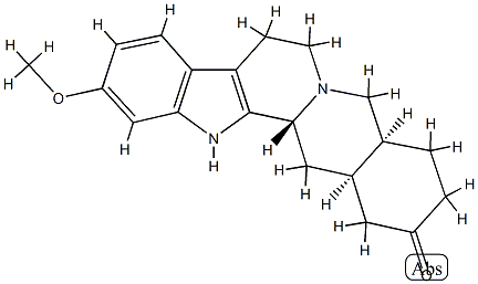 (3β,20α)-11-메톡시요힘반-17-온 구조식 이미지