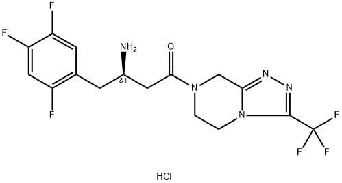 Sitagliptin monohydrochloride Structure