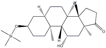 11β-히드록시-3α-(트리메틸실록시)-5β-안드로스탄-17-온 구조식 이미지