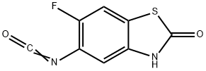 2(3H)-Benzothiazolone,6-fluoro-5-isocyanato-(9CI) 구조식 이미지