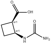 Cyclobutanecarboxylic acid, 2-[(aminocarbonyl)amino]-, (1R,2S)-rel- (9CI) Structure