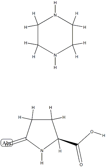 5-oxoproline, compound with piperazine (1:1)  Structure