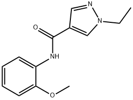 1H-Pyrazole-4-carboxamide,1-ethyl-N-(2-methoxyphenyl)-(9CI) 구조식 이미지