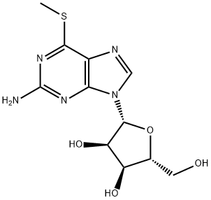 2-Amino-6-methylthiopurine ribonucleoside Structure