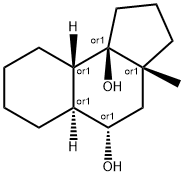 9bH-Benz[e]indene-5,9b-diol, dodecahydro-3a-methyl-, (3aR,5S,5aS,9aS,9bR)-rel- (9CI) Structure