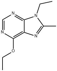 9H-Purine,6-ethoxy-9-ethyl-8-methyl-(9CI) 구조식 이미지