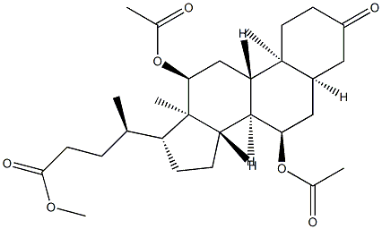 7α,12α-디아세톡시-3-옥소-5β-콜란-24-오산메틸에스테르 구조식 이미지
