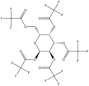 1,2,3,4,6-펜타키스-O-(트리플루오로아세틸)헥소피라노스 구조식 이미지
