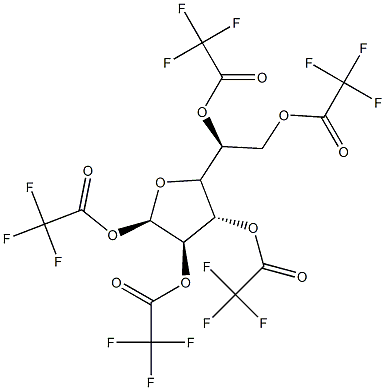 1,2,3,5,6-펜타키스-O-(트리플루오로아세틸)헥소푸라노스 구조식 이미지