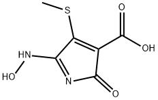 2H-Pyrrole-3-carboxylicacid,5-(hydroxyamino)-4-(methylthio)-2-oxo-(9CI) 구조식 이미지