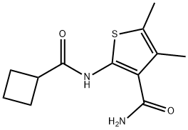 3-Thiophenecarboxamide,2-[(cyclobutylcarbonyl)amino]-4,5-dimethyl-(9CI) Structure
