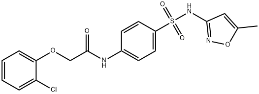 2-(2-chlorophenoxy)-N-(4-{[(5-methylisoxazol-3-yl)amino]sulfonyl}phenyl)acetamide Structure