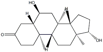 6α,17β-Dihydroxy-5α-androstan-3-one 구조식 이미지