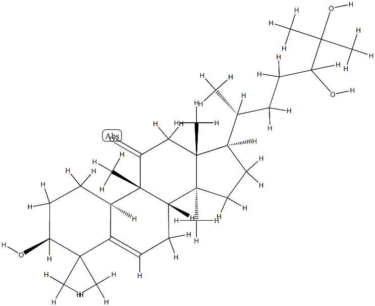 (9β,10α)-3β,24,25-Trihydroxy-9-methyl-19-norlanost-5-en-11-one 구조식 이미지