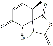 2-Oxaspiro[4.5]dec-8-ene-1,7-dione, 4,6-dihydroxy-10-methyl-3-methylene-, (4R,5R,6S,10R)-rel-(-)- (9CI) 구조식 이미지