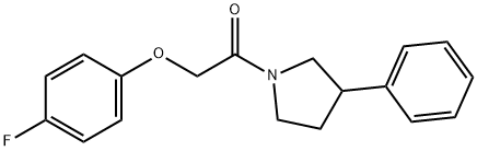 4-fluorophenyl 2-oxo-2-(3-phenyl-1-pyrrolidinyl)ethyl ether 구조식 이미지