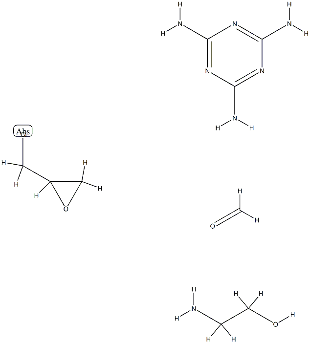 포름알데히드,2-아미노에탄올,(클로로메틸)옥시란및1,3,5-트리아진-2,4,6-트리아민이있는중합체 구조식 이미지
