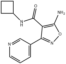 4-Isoxazolecarboxamide,5-amino-N-cyclobutyl-3-(3-pyridinyl)-(9CI) Structure