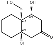 2(1H)-Naphthalenone, octahydro-4,8a-dihydroxy-4a-(hydroxymethyl)-, (4R,4aR,8aS)-rel- (9CI) Structure