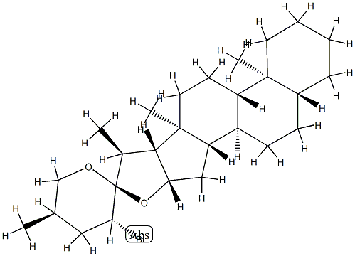 (22S,23R,25R)-23-Bromo-5α-spirostane 구조식 이미지